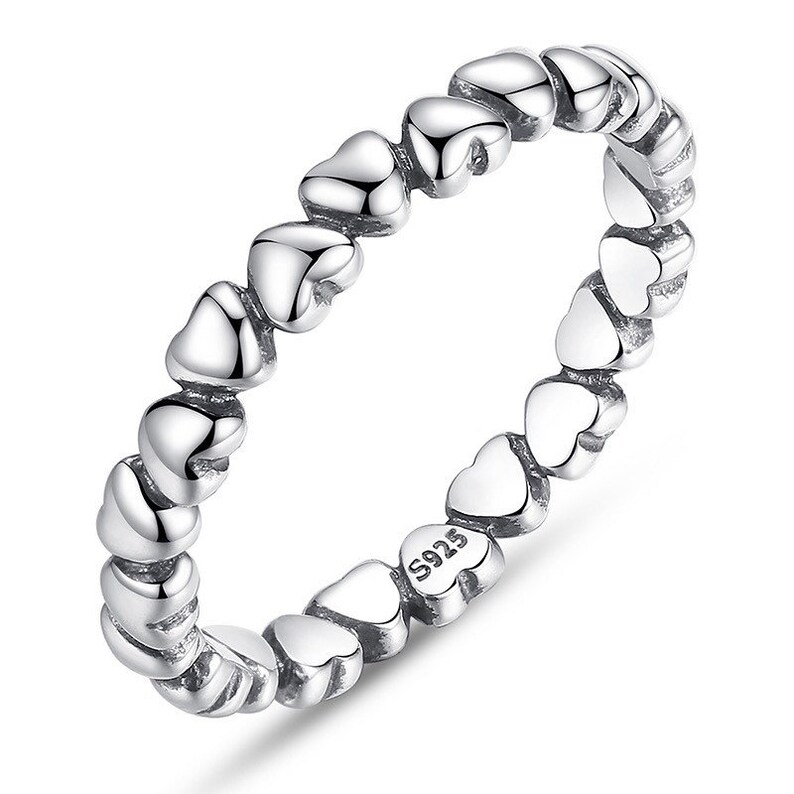 Heart Ring 925 Sterling Silver Ring Boho jewelry Stackable Ring Fine Jewellery Boho Ring Love Ring
