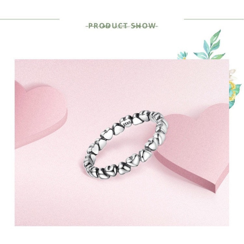 Heart Ring 925 Sterling Silver Ring Boho jewelry Stackable Ring Fine Jewellery Boho Ring Love Ring