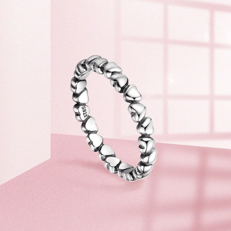 Heart Ring 925 Sterling Silver Ring Boho jewelry Stackable Ring Fine Jewellery Boho Ring Love Ring