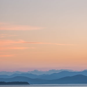 Sunset over Lake Champlain, Fine Art Print, Burlington Vermont, Adirondack mountains