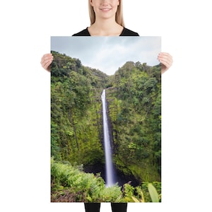 Beautiful Tropical Waterfall, Hawaii photography, landscape photography, Waterfall photography