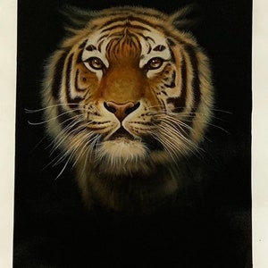 Original Tiger Gesicht Malerei Auf Leinwand Mit Acrylfarben In Etsy