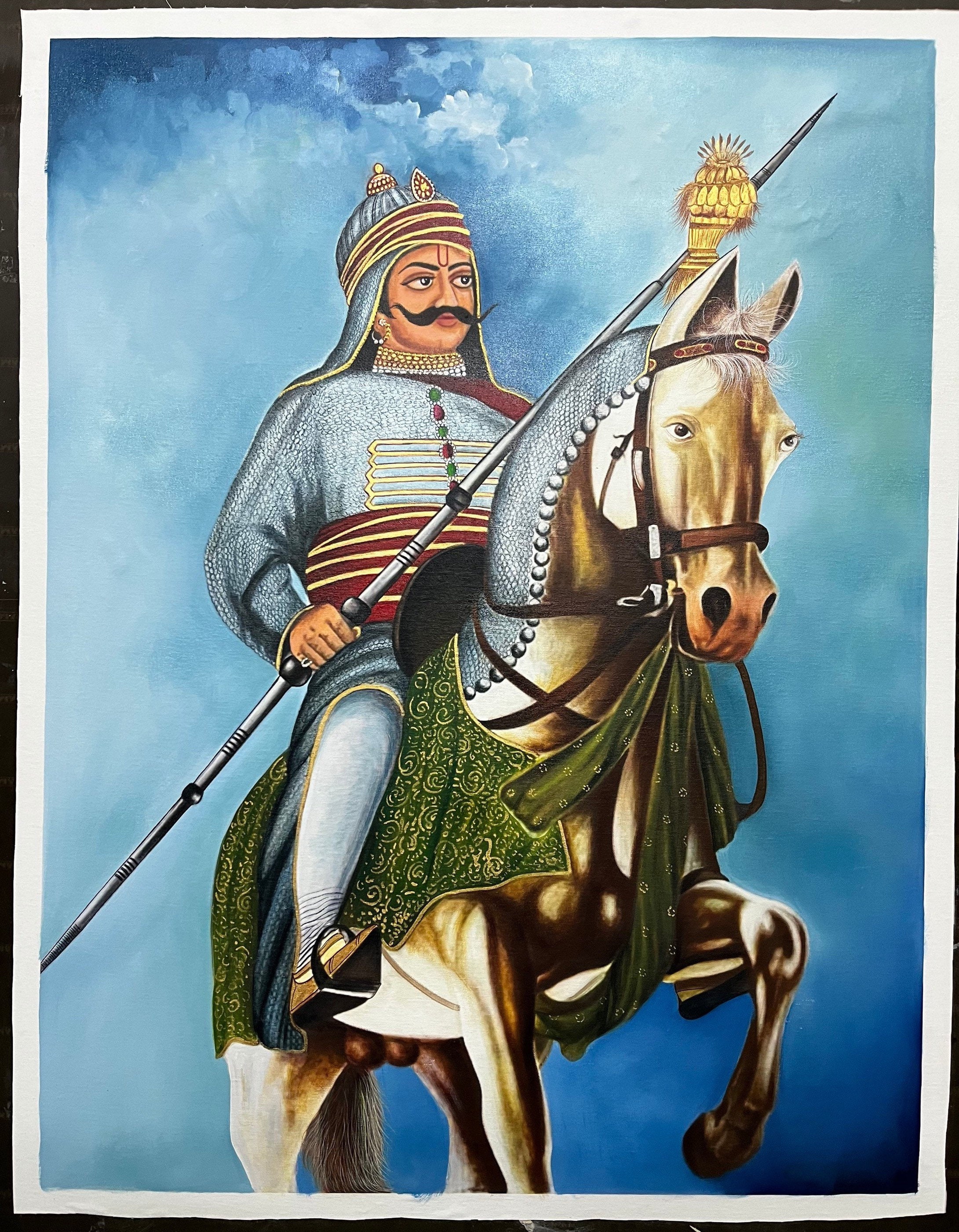 Maharana Pratap King of Mewar With His Loyal Horse Chetak Size - Etsy Ireland Maharana Pratap King of Mewar With His Loyal Horse Chetak Size - Etsy Ireland