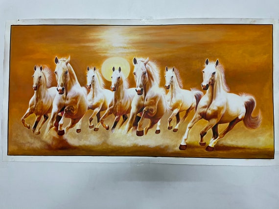 7 Horses Vastu Wallpaper – Myindianthings