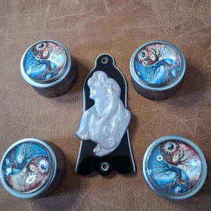 Edizione limitata personalizzata. Manopole di controllo e coperture per tralicci - L'albero della vita Ying e Yang con set Maiden. Un'edizione limitata personalizzata