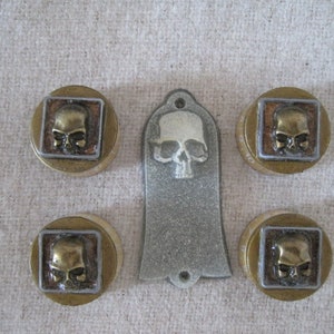 Guitar Custom Ltd Edition. Control Knobs & Truss Covers Custom - Framed Picture Skulls Set . . A Custom Ltd Edition.