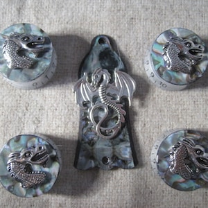 Guitar Custom Ltd Editions : Control Knobs & Truss Covers Custom - The Dragon Shells Set.  A Custom Ltd Edition.