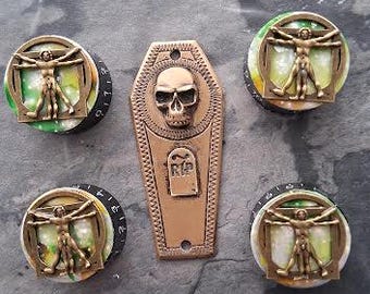 Custom Guitar Ltd Speed Control Knobs & Truss Covers Custom - Bronze Effect Life Custom  Set