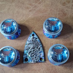 Guitar Custom Ltd Speed Control Knobs & Truss Covers Custom -  Wolf Edition - Custom Set