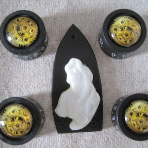 Guitar Custom Ltd Edition. Control Knobs & Truss Covers Custom - The Maidens Cogs Custom Ltd Ed.