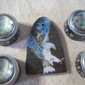 Könnte beinhalten: Vier silberne Knöpfe mit schwarzen Zahlen und einem blauen und weißen Adler-Design. Die Knöpfe befinden sich auf einer hellbraunen Oberfläche. Die Zahlen auf den Knöpfen sind 0, 1, 2, 3, 4, 5, 6, 7, 8, 9, 10, 11, 12.