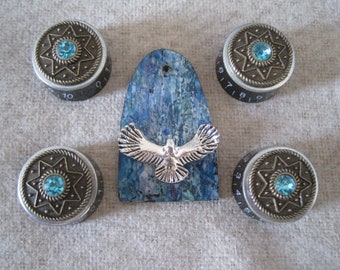 Guitar Custom Ltd Editions. Control Knobs & Truss Cover PRS Style Custom - Oceans and Eagle Set - A Custom Ltd Edition