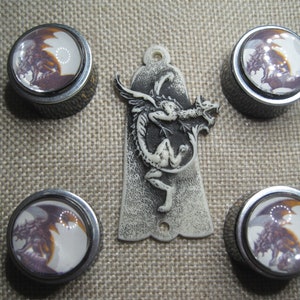 Custom Ltd Edition. Control Knobs & Truss Covers Custom - White Aged Dragon Set. Custom Ltd Ed.