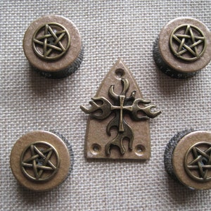 Guitar Custom Ltd Eds Speed Control Knob & Truss Covers Custom - Bronze Flame and Cross