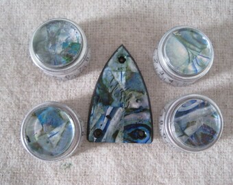 Guitar Custom Ltd Edition. Control Knobs & Truss Covers Custom - Shells Shells Abalone  Set . . A Custom Ltd Edition.