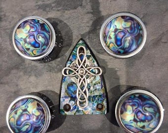 Guitarra Custom Limited Editions: Perillas de control y cubiertas de alma personalizadas - Abalone Lost Worlds - Una edición limitada personalizada