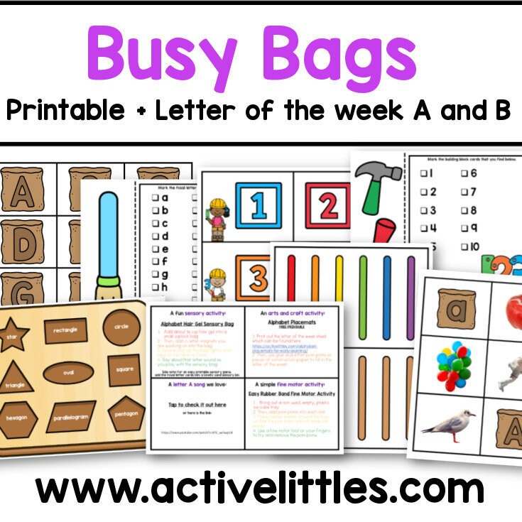 Busy Bags Printable Ideas for Toddlers and Preschool | Etsy