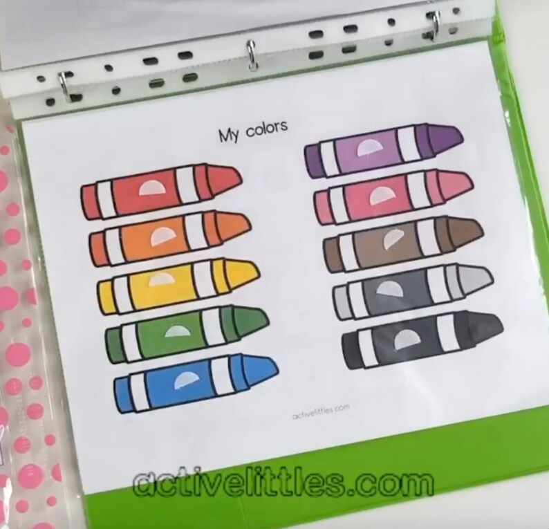 preschool learning binder busy book activity binder for etsy
