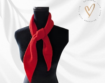 Sophie Sjaal * Kleine gebreide sjaal * Handgemaakt cadeau * Gebreide halsdoek * Smalle halsdoek * Kasjmier / Alpaca, licht en warm