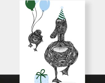 Duck Brthday Card, Have A Quackng Brthday Greetng Card, Funny - View #4