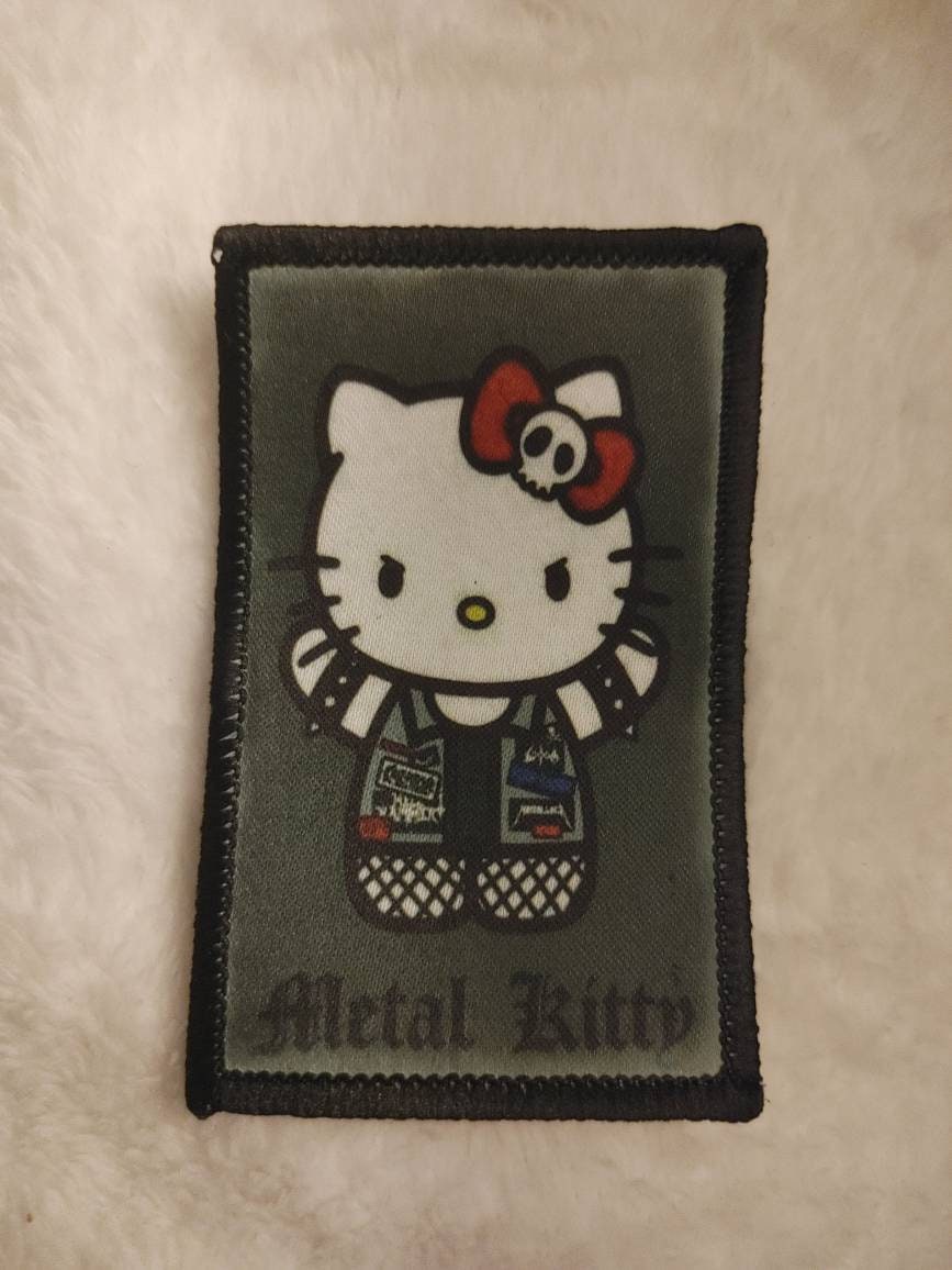 Metal Kitty Iron on Patch Hello Kitty