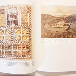 May include: A black and white illustration of a formal garden design with a central building. The illustration is titled "Princely Buys of the Hof of Honsholredyk".