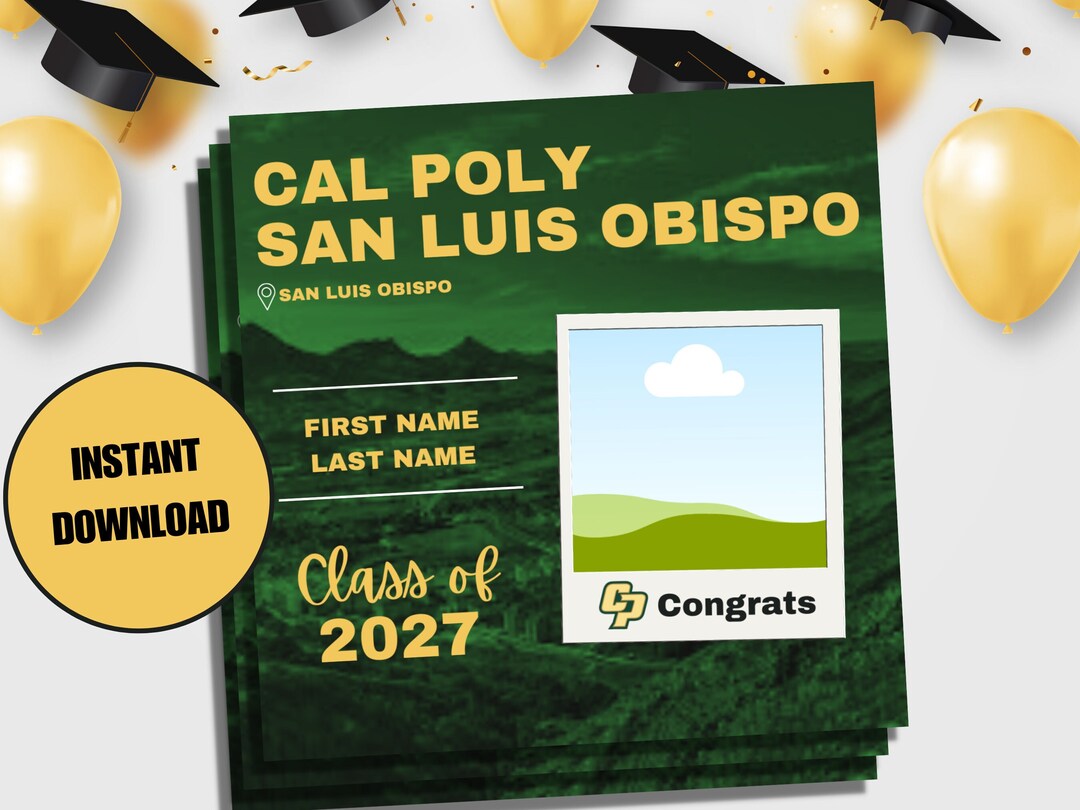 Editable Cal Poly Commitment & Graduation Templates for Canva - Etsy