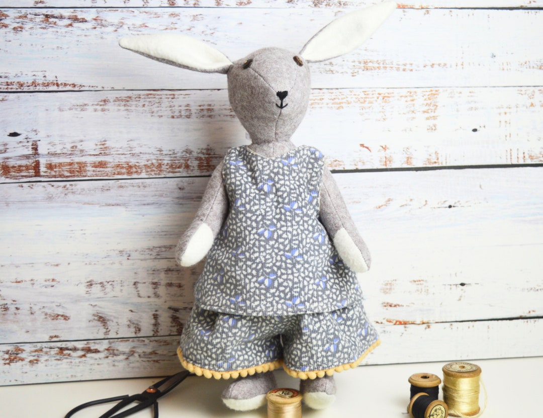 Rabbit & Clothes Patterns. Instant Download, Digital Pattern. Felt Toy ...