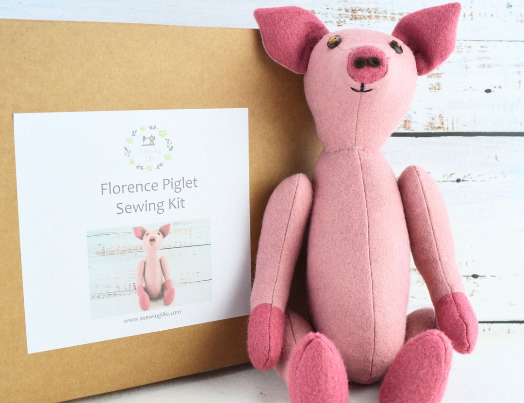 DIY Soft Toy Sewing Kit. Pig Sewing Kit.includes Fabric Etsy