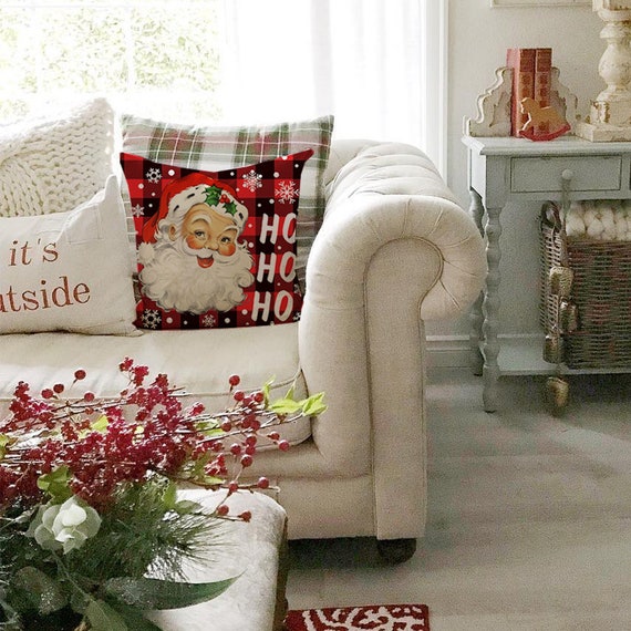 Christmas Pillow Covers 18x18 Set of 4 Throw Pillow Cover Holiday Xmas  Decor