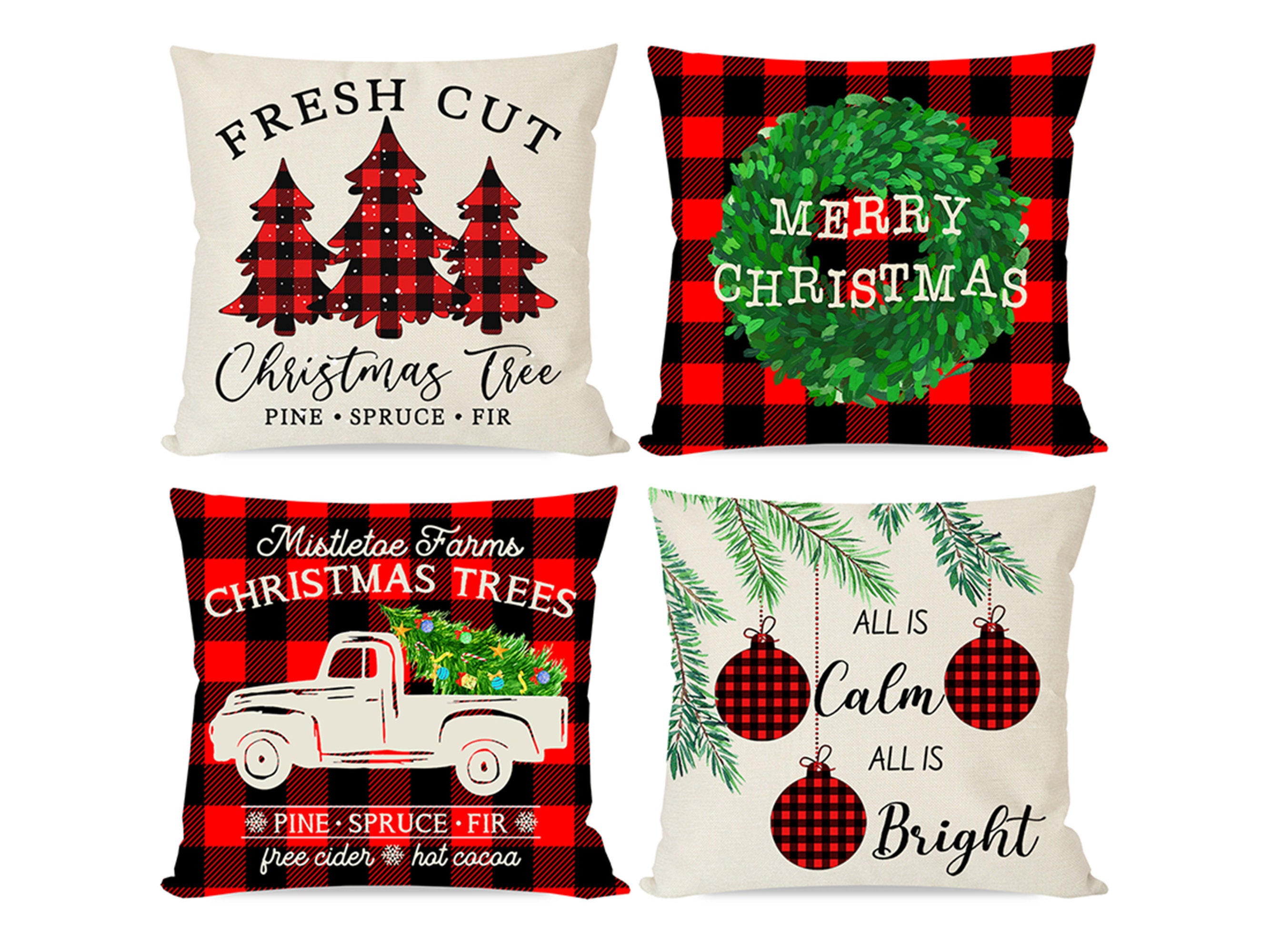 christmas throw pillow set
