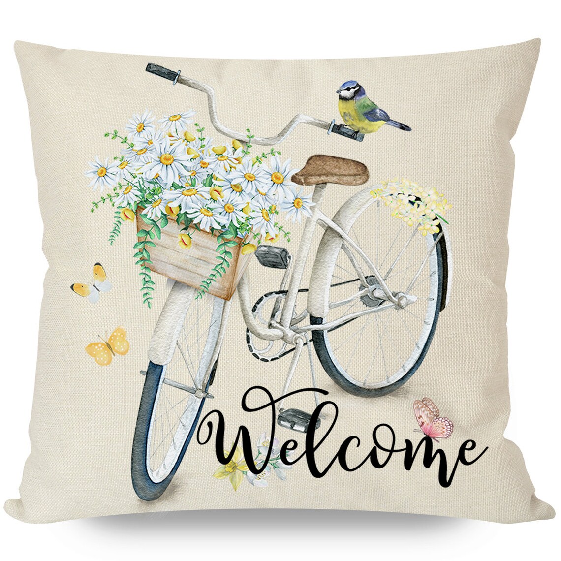 Set of 4 Spring Pillow Covers 18x18 Country Flower Market Etsy