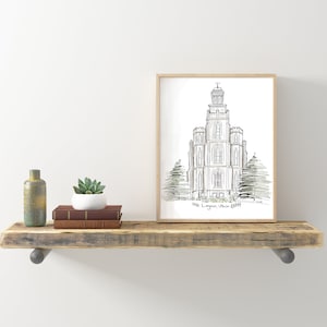 LDS Logan, Utah, Illustrated Temple