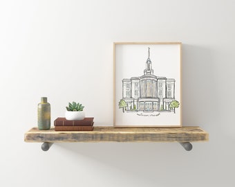 LDS Payson, Utah, Illustrated Temple