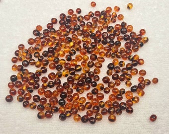 155 pcs 5 - 6mm  Baltic Amber Loose Natural Baltic Amber  Beads  Cognoc/Dark    #320