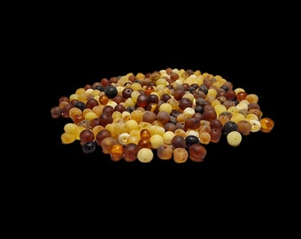 70-560pcs Raw Baltic Amber Loose Natural Baltic Amber Beads Mix 4.5-6mm