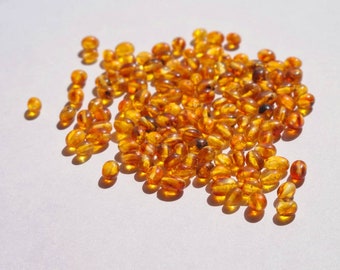 500-1000pcsNatural baltic amber cognac/dark olive Beads #0250