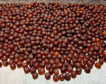 Natural Baltic Amber Loose Natural Baltic Amber Beads 6-7mm Raw Cognoc 100gr