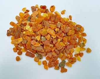200 pcs Baltic Amber Loose Natural Baltic Amber  Beads SMALL FLAT (~1cm) Raw mix without holes  #326