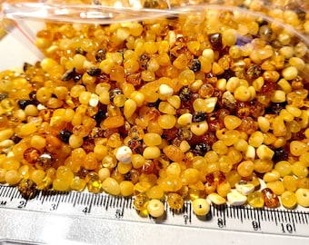 100 pcs Baltic Amber Loose/  Natural Baltic Amber / Amber beads/ beads 4-5mm / Polish Mix