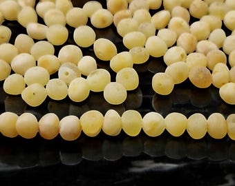40-80 pcs Baltic Amber Loose/  Natural Baltic Amber / Amber beads/ beads 6-7.5mm /  Raw Yolk