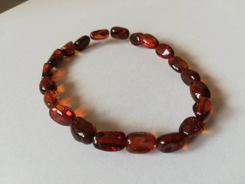 Bracelet fro women | Handmade bracelet from natural amber beads Simple and chic natural Baltic amber bracelet can fit any wrist