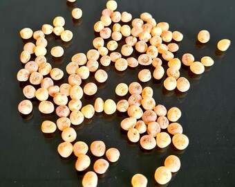 Raw Natural baltic amber loose amber  beads 70-560pcs 4.5 - 5.5 mm Honey/Light Cognac