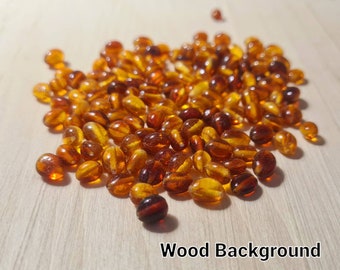 30 pcs Baltic Amber Loose Natural Baltic Amber olive Beads Cognoc