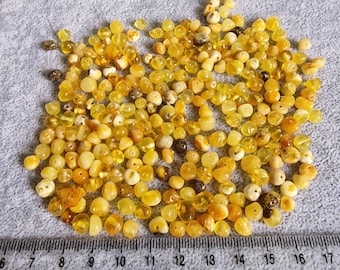 52gr Baltic Amber Loose Natural Baltic Amber Beads Yolk/Lemon/dark #GR4