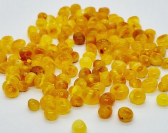 Natural baltic amber loose amber  beads 70-560pcs 4.5-6 mm