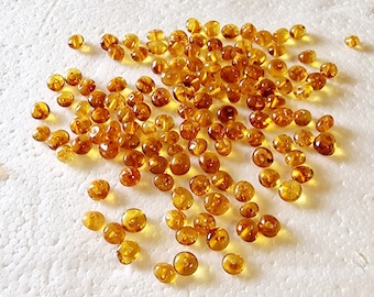 70-560 pcs Baltic Amber Loose Natural Baltic Amber  Honey Flat beads