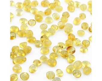 70-560pcs Baltic Amber Loose Natural Baltic Amber Beads  Lemon