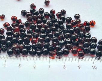 100 pcs Baltic Amber Loose/  Natural Baltic Amber / Amber beads/ beads 4-5mm / Polish Cherry/ Cherry