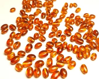 Natural baltic amber cognac olive Beads 170 pcs